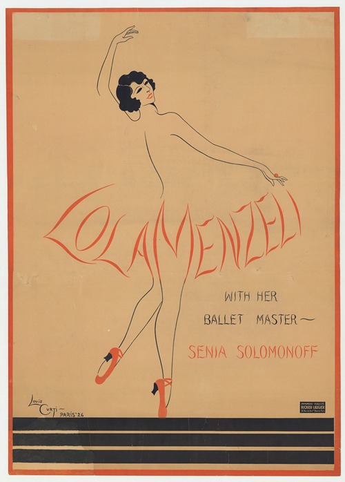 With her ballet-master, Senia Solomonoff