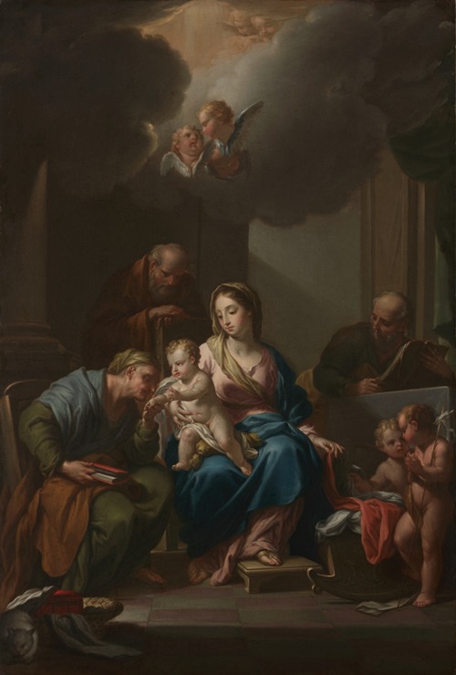 Presentation Sketch for ‘The Holy Family with Saints Anne, Joachim, and John the Baptist’ (for Santa Maria in Via Lata, Roma)
