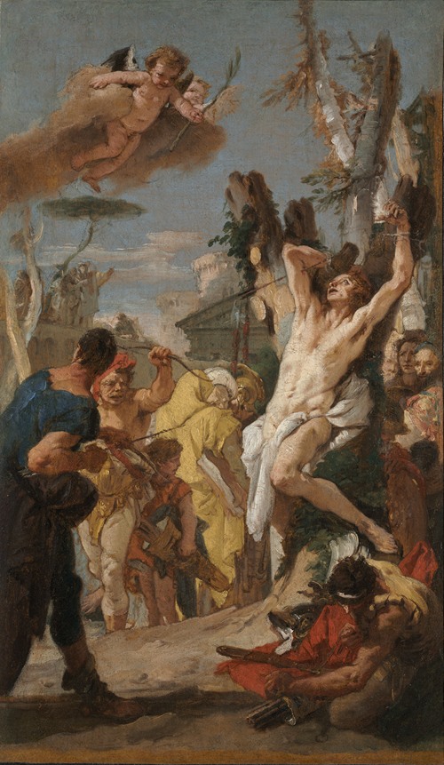 Study for ‘The Martyrdom of Saint Sebastian’ (for the Augustinian monastery at Diessen, Germany)