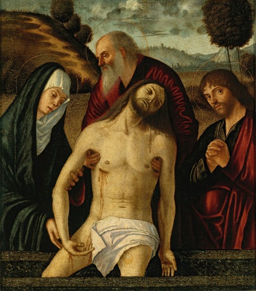 The Lamentation, With The Madonna And Saints Joseph Of Arimathea And John The Evangelist