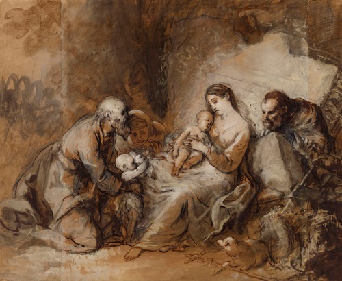 La Sainte Famille avec saint Jean-Baptiste, sainte Elisabeth et saint Zacharie