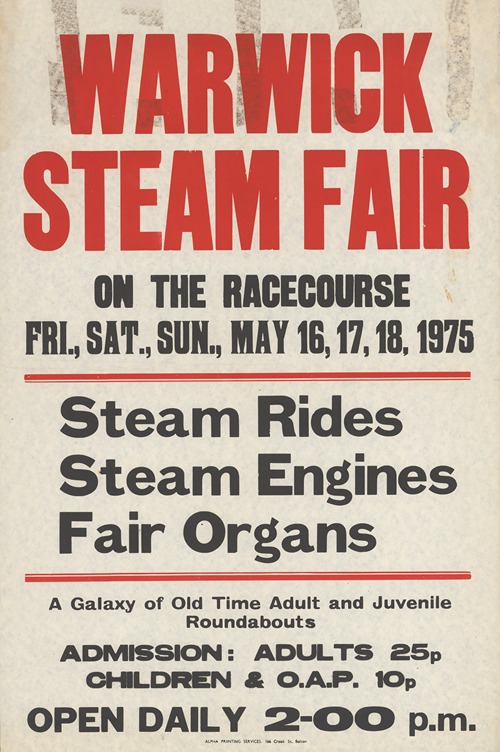 Warwick Steam Fair on the Racecourse