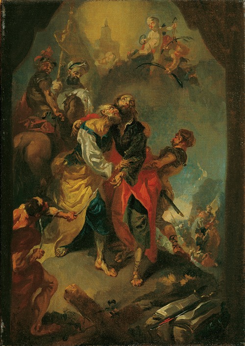 Abschied der Apostel Petrus und Paulus vor ihrem Martertod