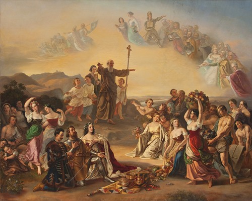 Der heilige Severin segnet das Land Österreich