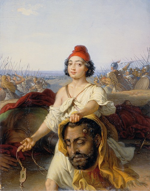 David mit dem Haupt Goliaths