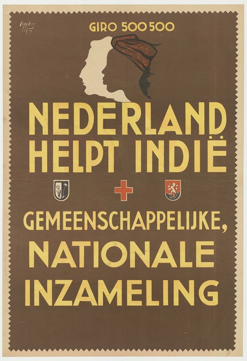 Nederland helpt Indië. Gemeenschappelijke, Nationale inzameling. Giro 500500
