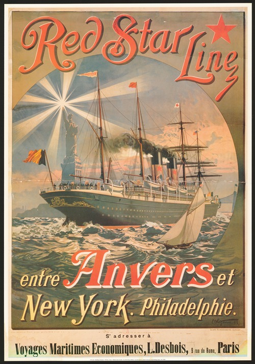 Red Star Line, entre Anvers et New York. Philadelphie
