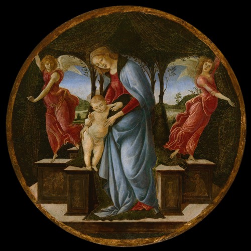 Virgin and Child with Two Angels (1485-95)