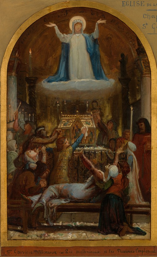 Les Malheureux et les pauvres implorent sainte Geneviève intercesseur