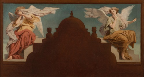 Deux anges assis