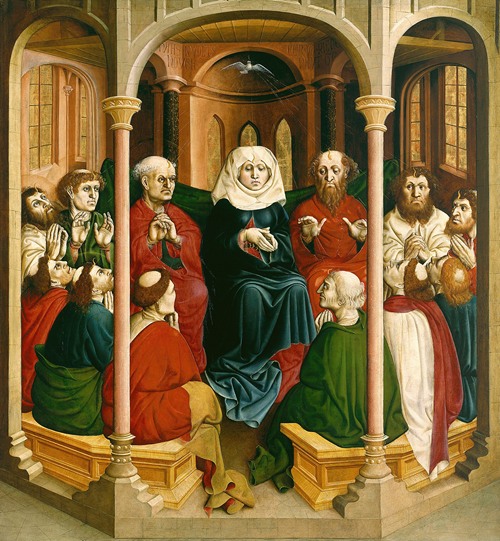 The descent of the Holy Spirit (Pentecost); The Wings of the Wurzach Altar (left panel)