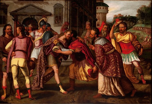 Absalom propitiating friends (2 Samuel 15-2-5)