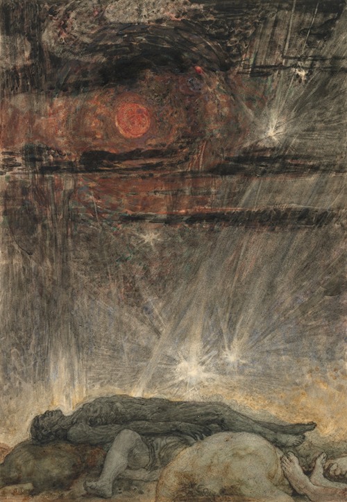 And the white moon became as blood and the stars of the heavens fell unto the earth (Rev. 6-12.13)