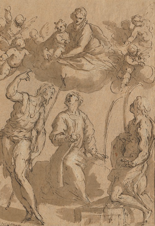 Madonna and Child in Glory with Saints John the Baptist, Stephen and Lawrence