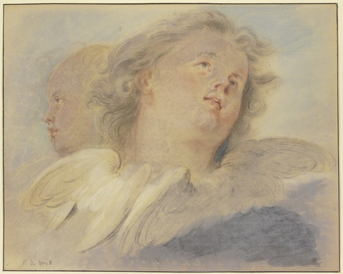 Two angel heads,