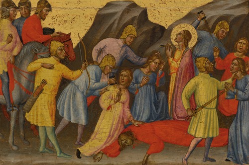 The Martyrdom of Saint Ursula – a predella