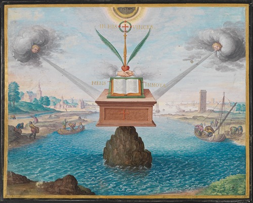 Emblematische Darstellung, Allegorie auf die Beständigkeit des christlichen Glaubens