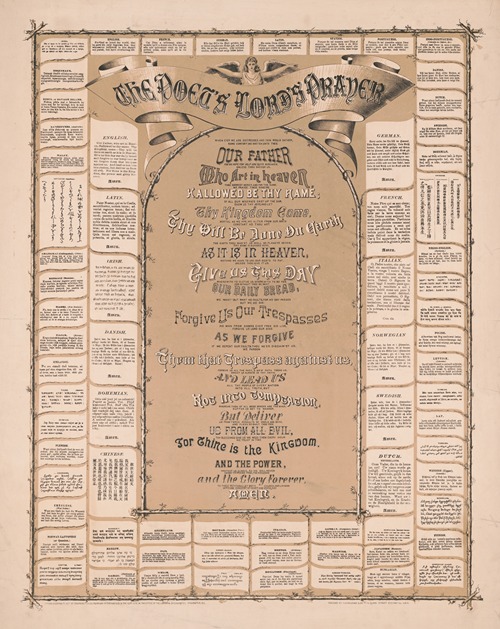 The poets’ Lord’s prayer