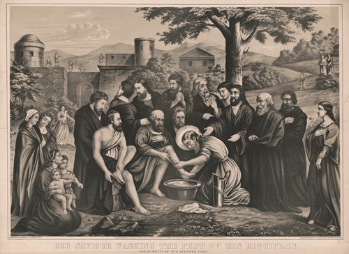 Our Saviour washing the feet of his disciples