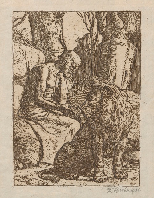 St. Jerome and a lion