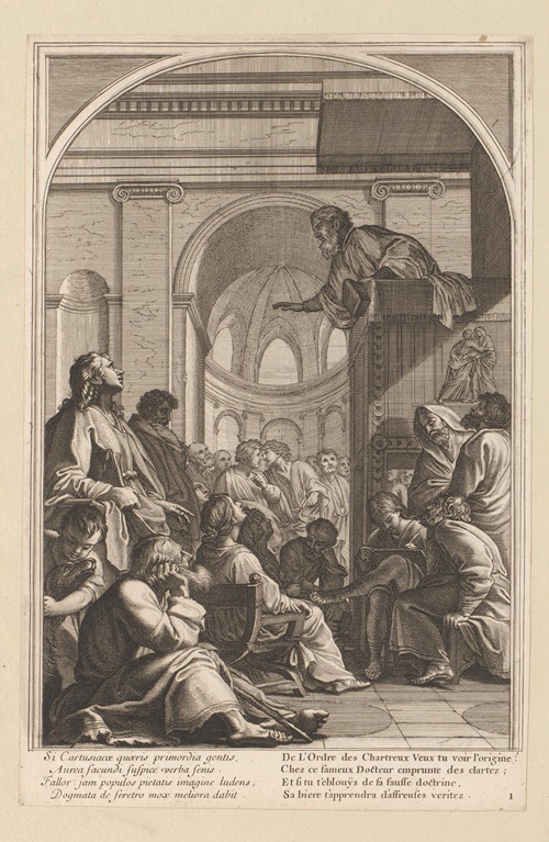 Saint Bruno at the sermon of Raymond Diocrès