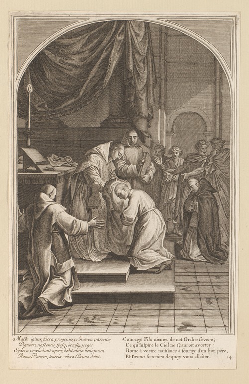 Saint Bruno bestows the order’s habit