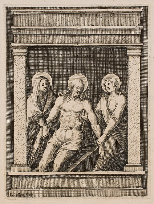 Jesus Supported by the Virgin and Saint John