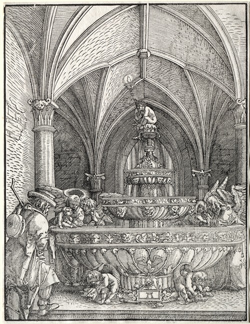 The Holy Family on the Flight into Egypt at a Fountain