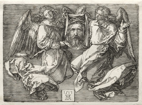 Sudarium Displayed by Two Angels