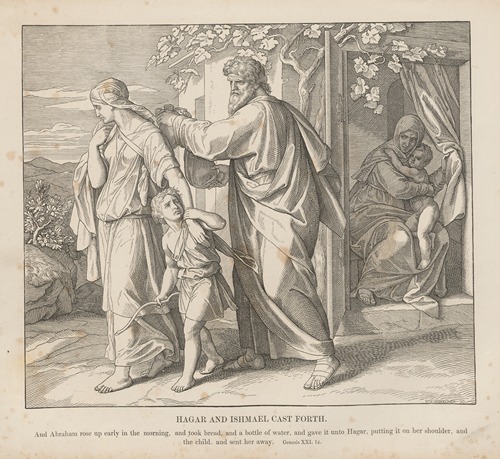 Hagar and Ishmael cast forth