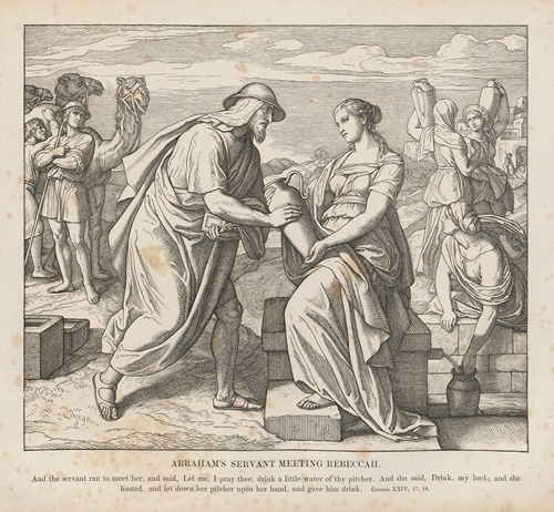 Abraham’s servant meeting Rebeccah