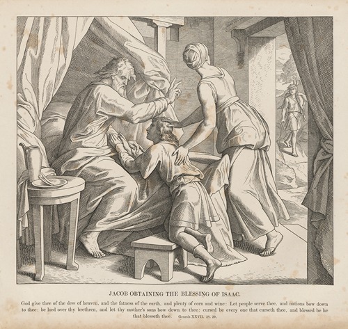 Jacob obtaining the blessing of Isaac