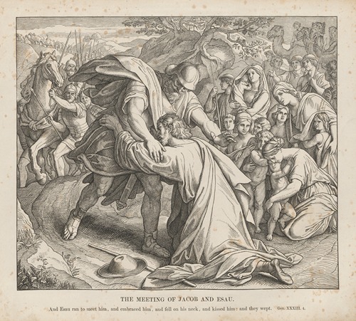 The meeting of Jacob and Esau