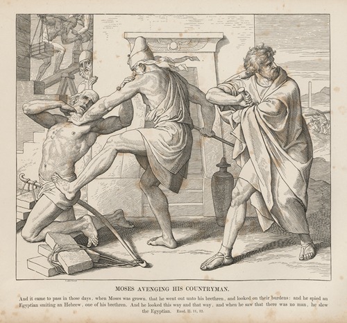 Moses avenging his countryman