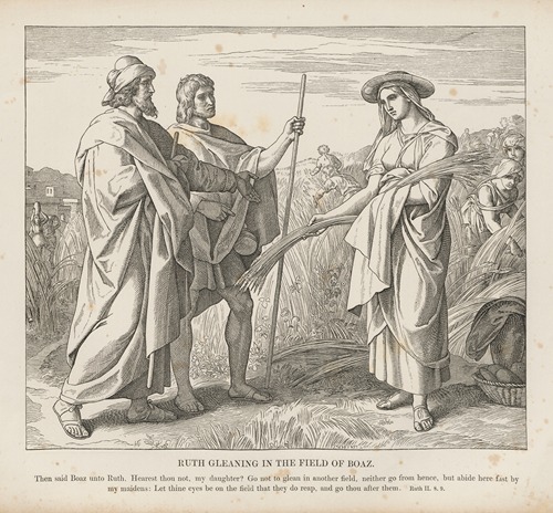 Ruth gleaning in the field of Boaz