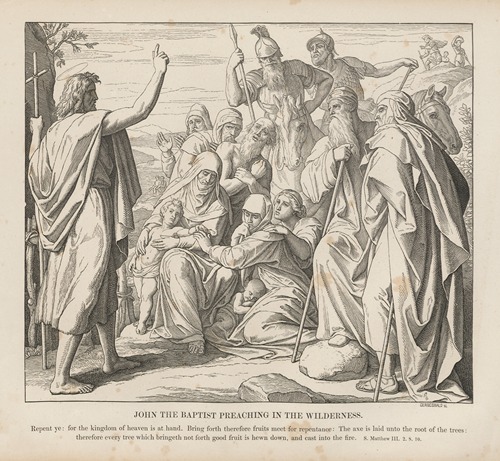 John the Baptist preaching in the wilderness