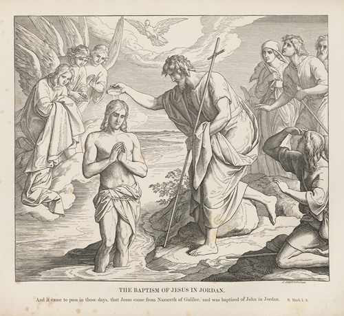 The baptism of Jesus in Jordan