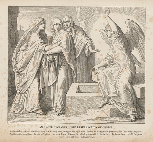 An angel declareth the resurrection of Christ