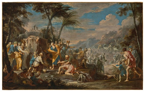Moses bringing forth water from the rock