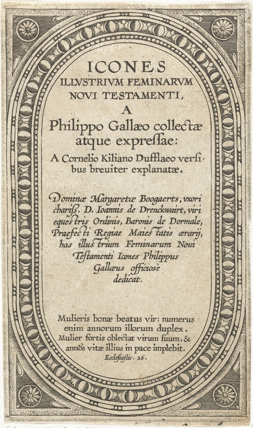 Icones Illvstrivm Feminarvm Novi Testamenti – title page