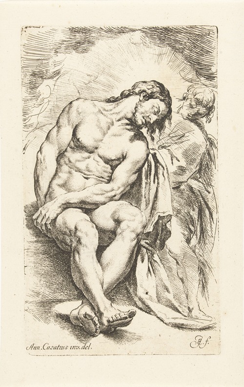 Dying Christ supported by an angel