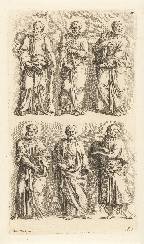 Six standing apostles