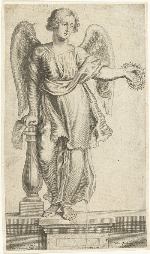 Angel with crown of thorns