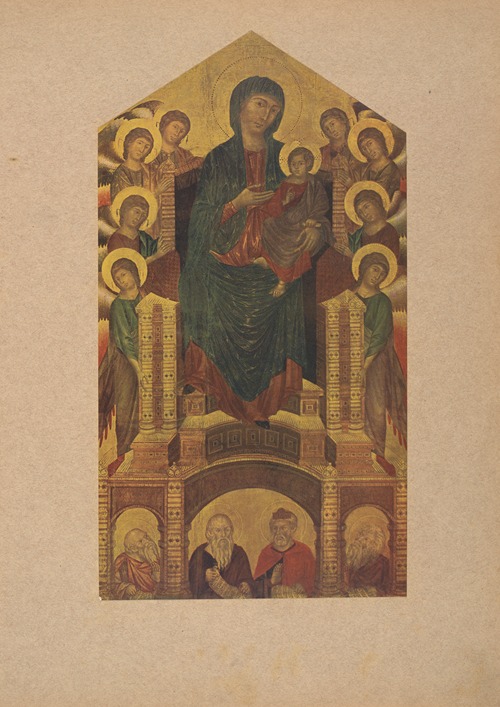 Cimabue,‎ ‎Madonna‎ ‎col‎ ‎Bambino,‎ ‎angeli‎ ‎e‎ ‎santi
