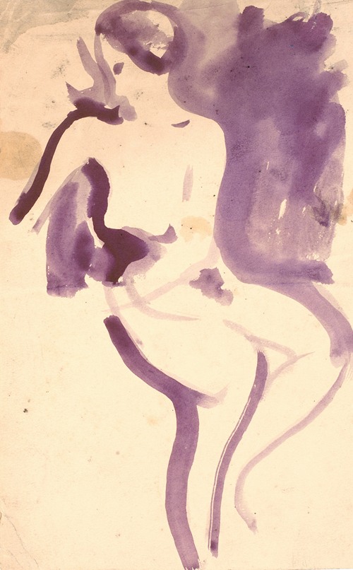 Nøgen, siddende kvindelig model (1905 - 1907)