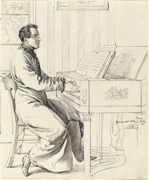 The Artist’s Brother-in-Law, Ludwig Hassenpflug_Preparing to Play the Piano (1826)