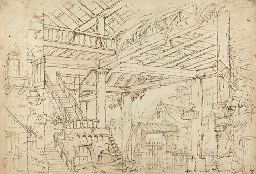 Interior of a Barn Built on Ancient Ruins