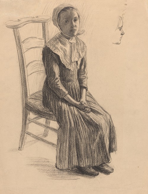 Seated Girl in Peasant Costume