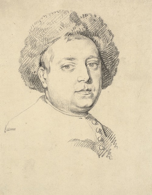 Head and shoulder portrait of a man in a fur cap