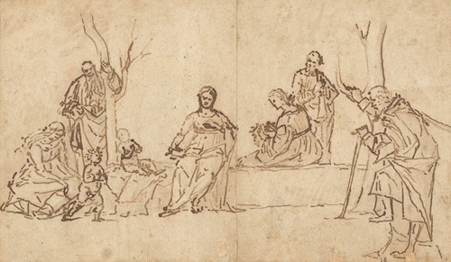 The Madonna and Child with Saints in a Landscape (Sacra Conversazione)